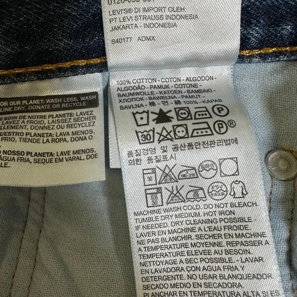 Levis 560 Comfort Fit Jeans Mens Blue Relaxed Tapered Leg Denim Pants 46x29